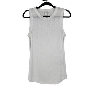 Athleta White Sleeveless Tank Top M TENCEL Modal & Polyester Blend